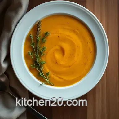 Creamy Butternut Squash Soup with a Touch of Spice Recipe Card
