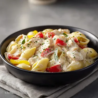 Chicken Alfredo Stuffed Shells in 55 Minutes: Creamy and Baked Recipe Card