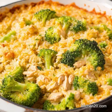 Easy Casserole Dinner Ideas Creamy Chicken Broccoli Rice Recipe Card