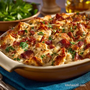 Foolproof Creamy Chicken Bacon Ranch Casserole Recipe 50 Min Recipe Card