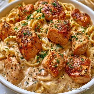 Creamy Chicken Noodles in 30 Minutes Recipe Card