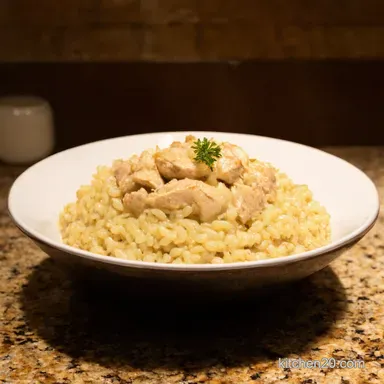 Creamy chicken risotto My Familys Favorite Comfort Food Recipe Card