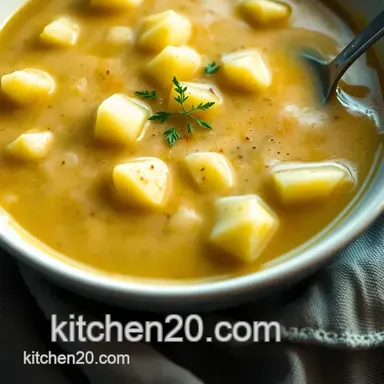 Creamy Comfort Potato Soup Recipe: A Family Favourite Hug in a Bowl Recipe Card
