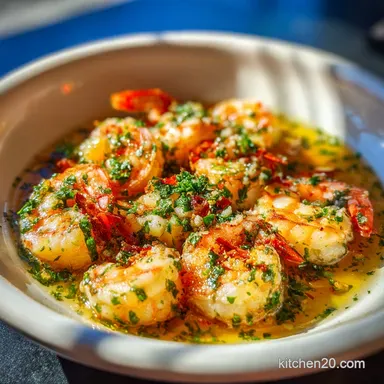 Creamy Garlic Butter Shrimp Bowl with Herb Rice Recipe Card
