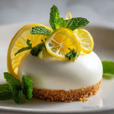 Creamy Lemon Mousse with Mint: No-Bake Fluffy Recipe Card