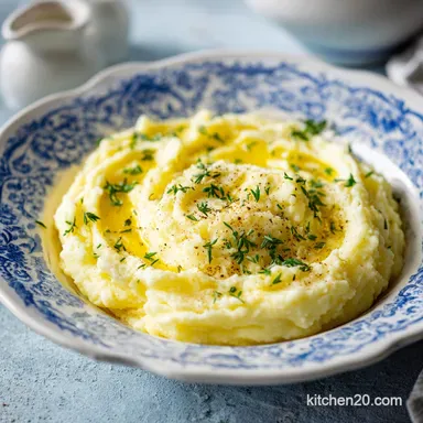 Creamy Roasted Garlic Mashed Potatoes for 8 Servings Recipe Card