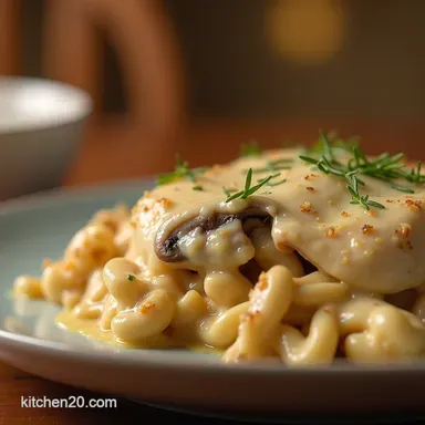 The Ultimate Shortcut Rotisserie Chicken Tetrazzini Bake Recipe Card