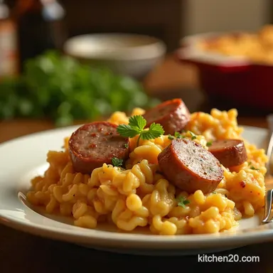 The Easiest Cheesy Sausage Hashbrown Casserole Recipe Recipe Card