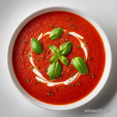 Vegan Tomato Basil Soup with Cashews Recipe Card