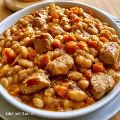 Creamy White Bean Chicken Stew in 50 Min Recipe Card