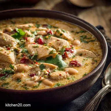 Creamy White Chicken Chili Recipe Rich Easy Weeknight Dinner Recipe Card