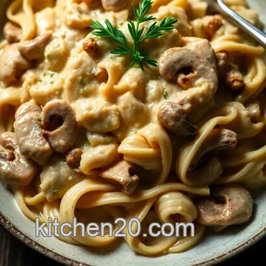 Comforting Creamy White Pepper Chicken Stroganoff Recipe Recipe Card