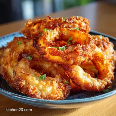 UltraCrisp Air Fryer Keto Onion Rings PubStyle Low Carb Recipe Card