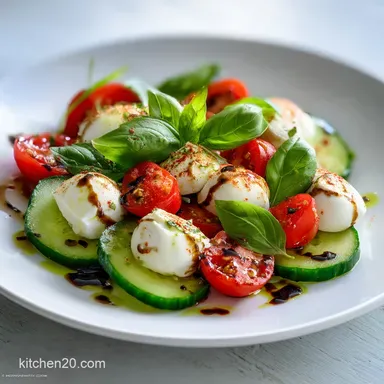 Cucumber Mozzarella Salad Recipe in 10 Minutes Recipe Card