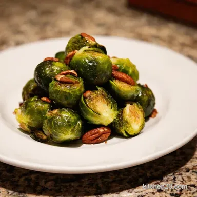 Crispy Fried Brussel Sprouts Balsamic Pecan Perfection Recipe Card