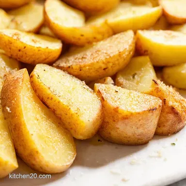 Crispy Garlic Parmesan Sliced Potatoes in Oven Easy Recipe