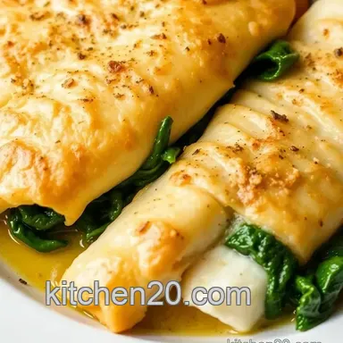 Easy Halibut and Spinach Wrapped in Filo Recipe: A Delicious Mediterranean Delight! Recipe Card