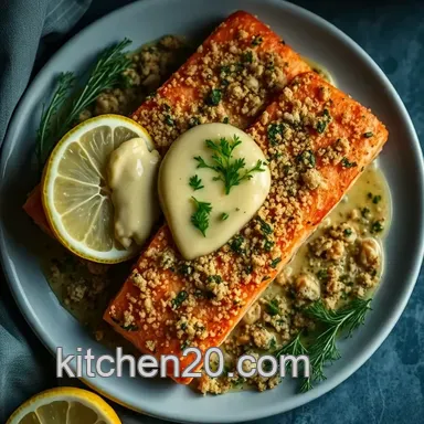 How to Cook Salmon: Crispy Herb-Crusted Salmon with Lemon Butter Sauce Recipe Card