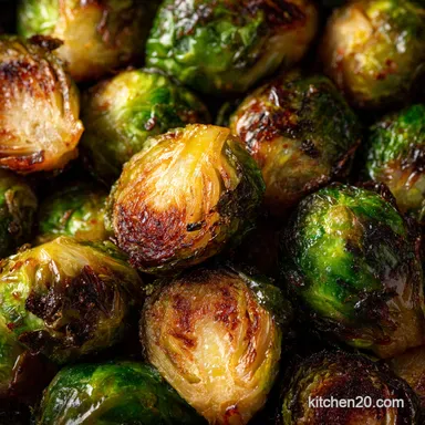 Thanksgiving Side Dishes: Crispy Brown Butter Maple Brussels Sprouts Recipe Card