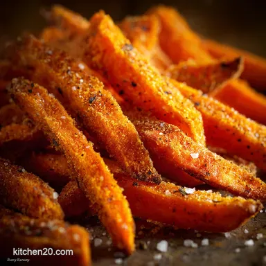 Crispy Oven Baked Sweet Potato Fries Ultimate Recipe for Extra Crunch Recipe Card