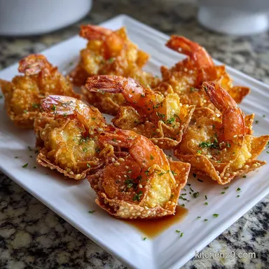 Wonton Wrapped Shrimp in 23 Minutes Recipe Card