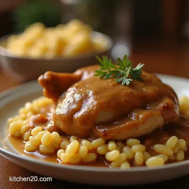 Savory Crockpot Chicken and Gravy Tender Foolproof Recipe Card