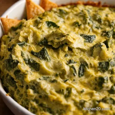 Easy Crockpot Spinach Artichoke Dip My Party GoTo Recipe Card