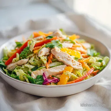 Chinese Chicken Salad for 4 Servings Recipe Card