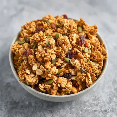 Peanut Butter Granola with Massive Clusters in 35 Minutes Recipe Card