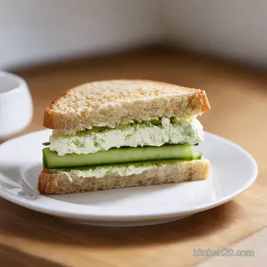 Cucumber Cream Cheese Sandwich A Teatime Classic Recipe Card