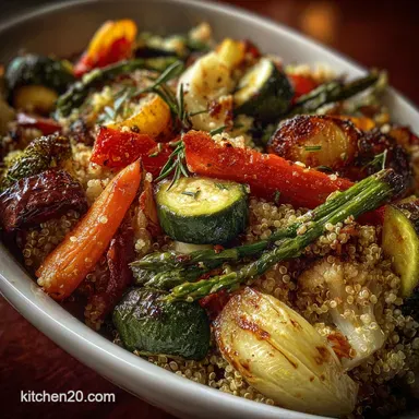 Daniel Fast Recipe with Roasted Vegetables: Nutty Quinoa Recipe Card