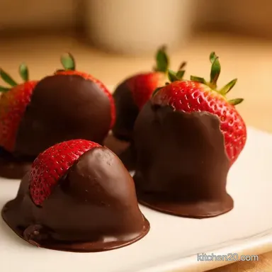 Easy Chocolate Dipped Strawberries Recipe Decadent Quick Recipe Card