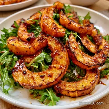 Roasted Delicata Squash Arugula Salad