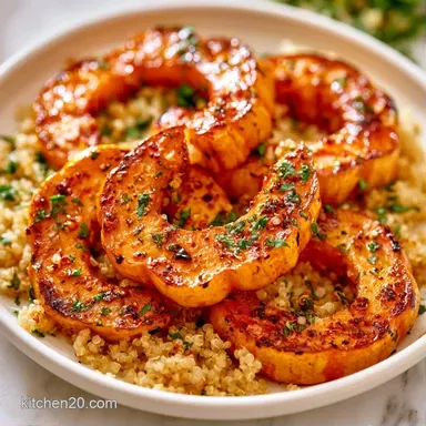 Delicata Squash Quinoa Bowl Meal Prep Recipe Card
