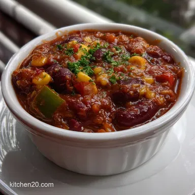 Delightful Vegetarian Chili: Smoky & Deep Flavor Recipe Recipe Card