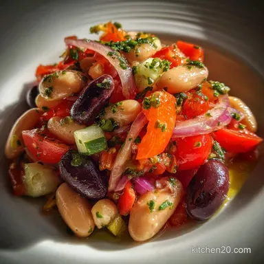 Dense Bean Salad for Meal Prep Recipe Card