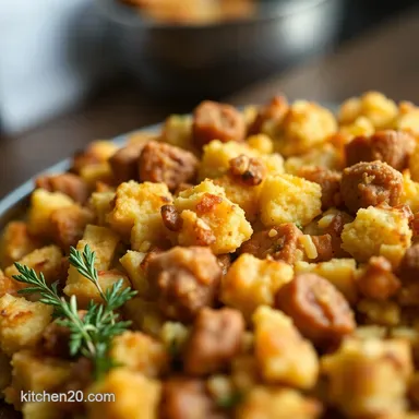 Sausage Cornbread Stuffing: My Southern Comfort Recipe Recipe Card