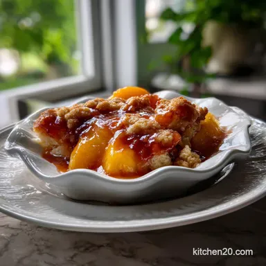 Easiest Peach Cobbler: 10-Minute Prep Cobbler Recipe Card