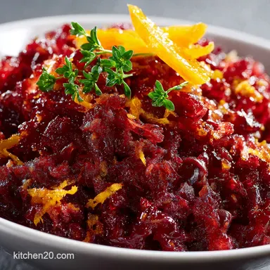 Cranberry Relish: Aromatic Orange Side Dish Ready in 25 Mins Recipe Card