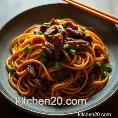 Easy Beef Chow Mein: Your Favorite Chinese Takeaway Made Simple! Recipe Card