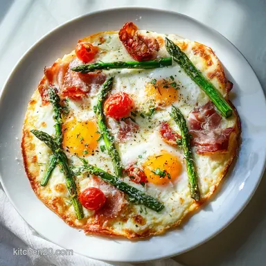 Easy Breakfast Pizza in 25 Minutes with Sausage and Cheddar Recipe Card