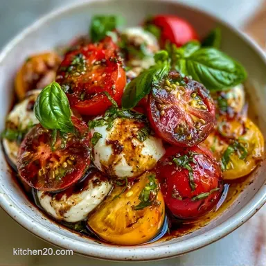 Easy Caprese Salad in 10 Minutes Recipe Card