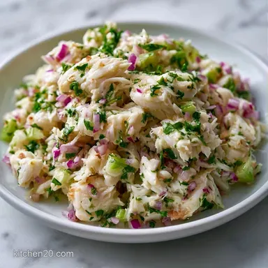 Easy Creamy Crab Salad in 10 Minutes Recipe Card