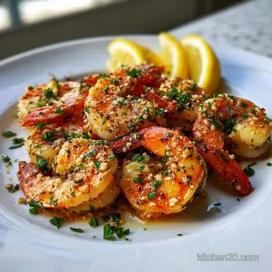 Easy Creamy Garlic Shrimp in 20 Minutes: Velvety Sauce Recipe Card