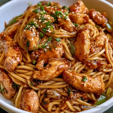 Lo Mein in 20 Minutes Recipe Card