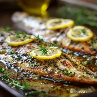 Oven Baked Trout: Easy Lemon Garlic Herb Fillets in 25 Mins Recipe Card