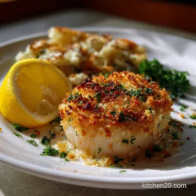 Incredibly Easy Panko and Parmesan Topped Baked Sea Scallop Recipe