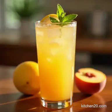 The Ultimate Summer Sipper Fresh Peach Lemonade Recipe Card