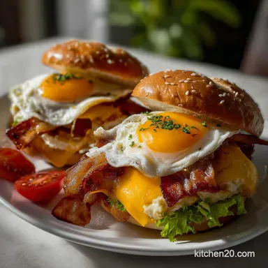 Easy Protein Breakfast Sandwiches: Perfect Meal Prep Recipe Card