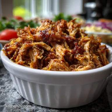 Slow Cooker Pulled Pork Recipe Easy: 5-Minute Prep Recipe Card
